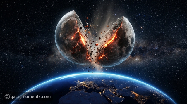 What if the Moon split in half?